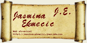 Jasmina Ekmečić vizit kartica